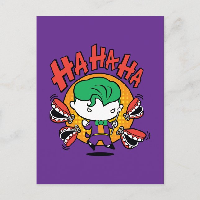 Carte Postale Chibi Joker Avec Dents De Jouet (Devant)