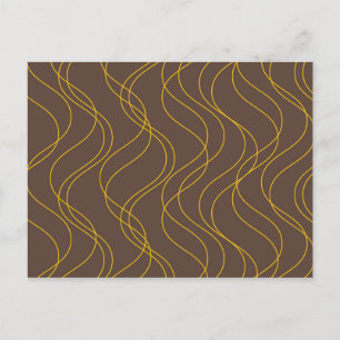Carte Postale Chic, cool, tendance, lignes courbes ondulées déco