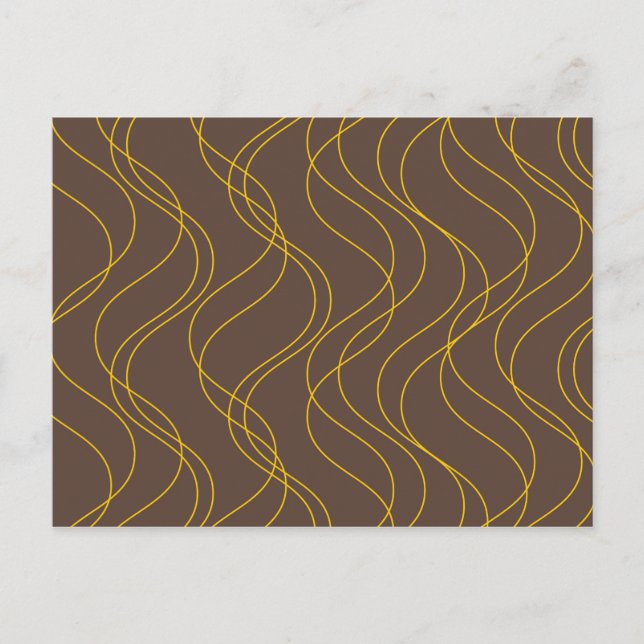 Carte Postale Chic, cool, tendance, lignes courbes ondulées déco (Devant)