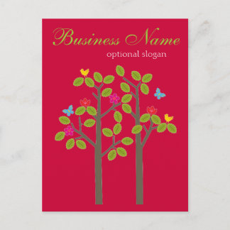 Carte postale chic de rouge de boutique