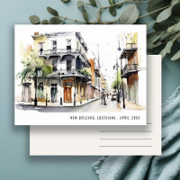 Chic La Nouvelle-Orléans Louisiane Aquarelle Voyag