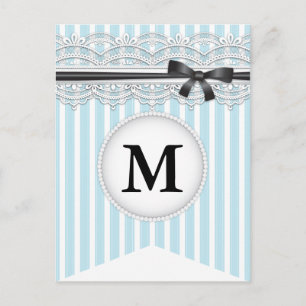 Carte postale Chic Lace Bunting Inspiré Français
