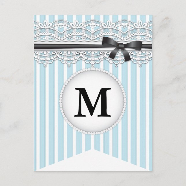 Carte postale Chic Lace Bunting Inspiré Français (Devant)