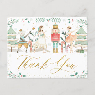 Carte Postale Chic Le Ballet Casse-Noisettes Merci de Noël