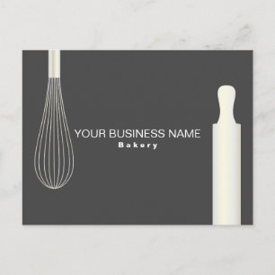 Carte Postale Chic Moderne Faux Or Affaires de Boulangerie