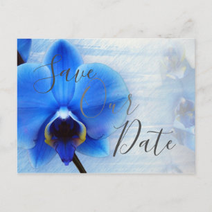 Carte Postale Chic Orchidée Aquarelle Bleue Enregistrer Notre Da