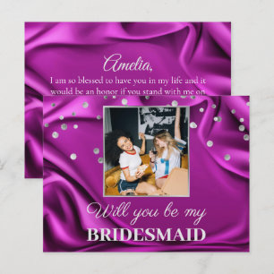 Carte Postale Chic Photo Purple Silice Serez-Vous Ma Femme D'Acc