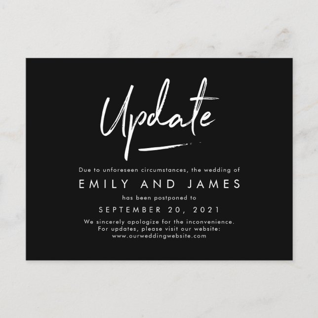 Carte Postale Chic Strokes EDITABLE COULEUR Modifier La date (Devant)