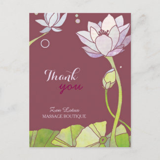 Carte Postale Chic Zen Lotus Merci d'affaires