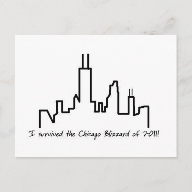 Carte postale Chicago Blizzard (Devant)