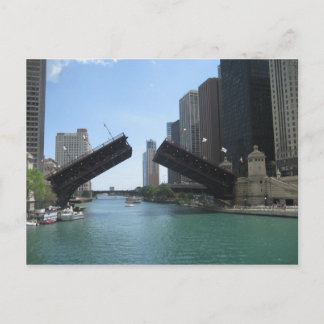 Carte Postale Chicago-Bridge et River