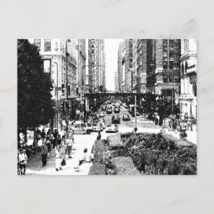 Carte Postale Chicago, Chicago - en noir et blanc