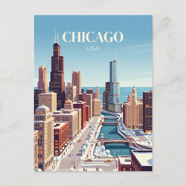 Carte Postale Chicago, États-Unis (Devant)