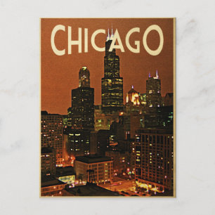 Carte Postale Chicago La Nuit