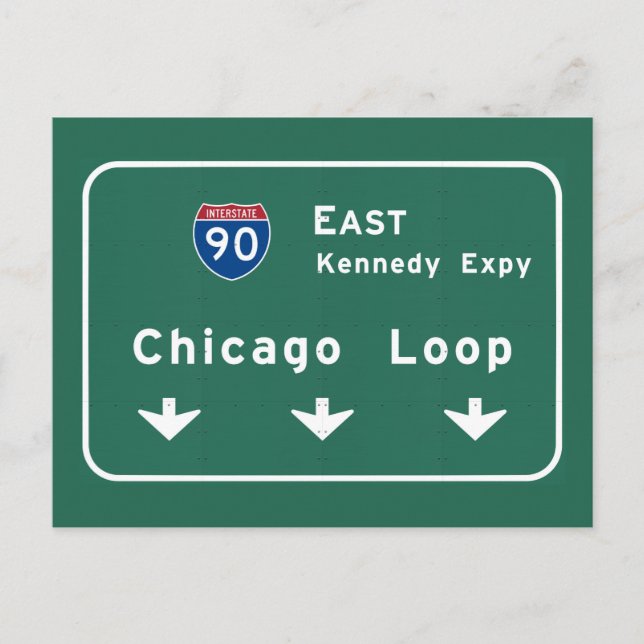 Carte Postale Chicago Loop I-90 E Interstate Illinois IL (Devant)