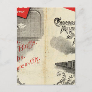 Carte Postale Chicago Milwaukee et chemin de fer de St Paul