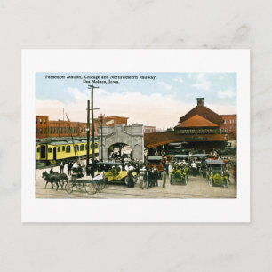 Carte Postale Chicago & Northwestern Railway, Des Moines, Iowa