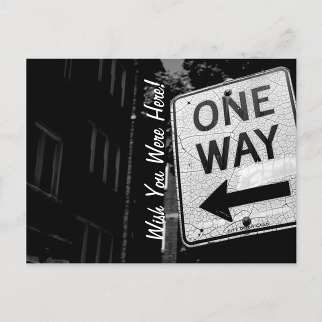 Carte Postale Chicago One Way (Devant)