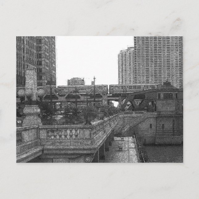 Carte Postale Chicago… par la rivière (Devant)