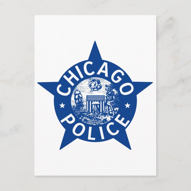 Carte Postale Chicago Police VINTAGE STAR (Devant)