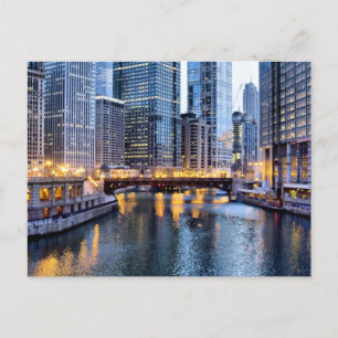 Carte Postale Chicago reflète