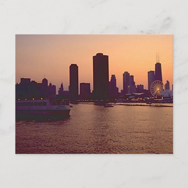 Carte Postale Chicago Skyline (Devant)