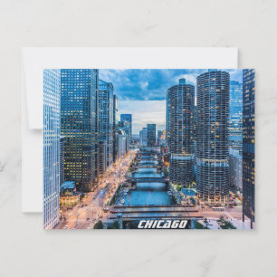Carte Postale Chicago Skyline