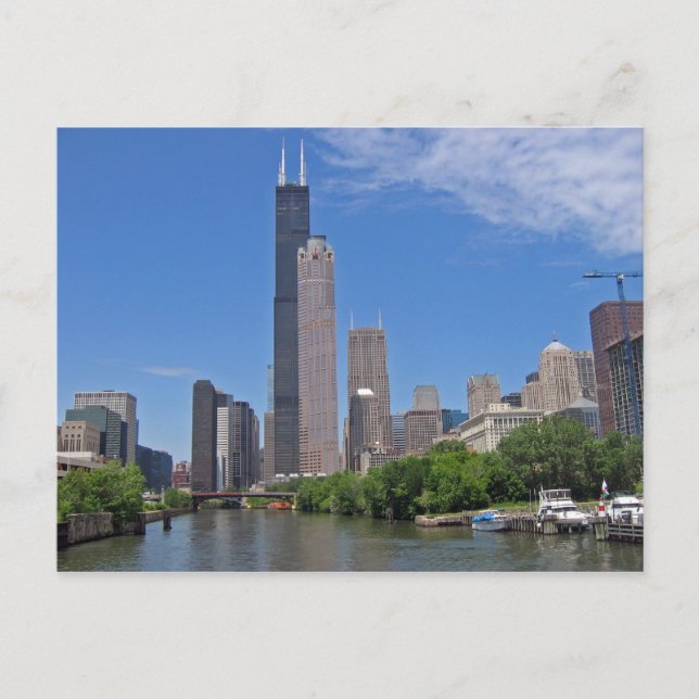 Carte Postale Chicago Skyline 4 (Devant)