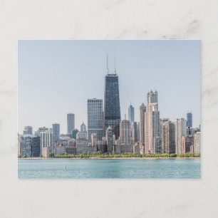 Carte Postale Chicago Skyline Avec Le Lac Michigan
