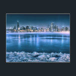 Carte Postale Chicago Skyline in Winter<br><div class="desc">The Chicago skyline with a frozen Lake Michigan in the foreground</div>