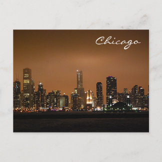 Carte Postale Chicago Skyline Visible Depuis Le Lac Michigan