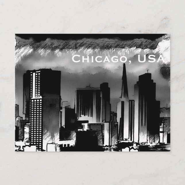 Carte Postale Chicago, USA Vintage voyage Tourism Ajouter (Devant)