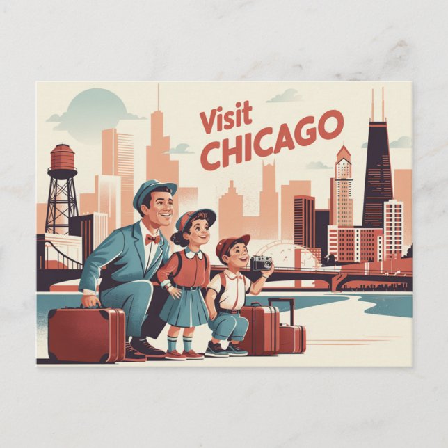 Carte Postale Chicago vintage (Devant)