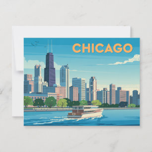 Carte Postale Chicago vintage
