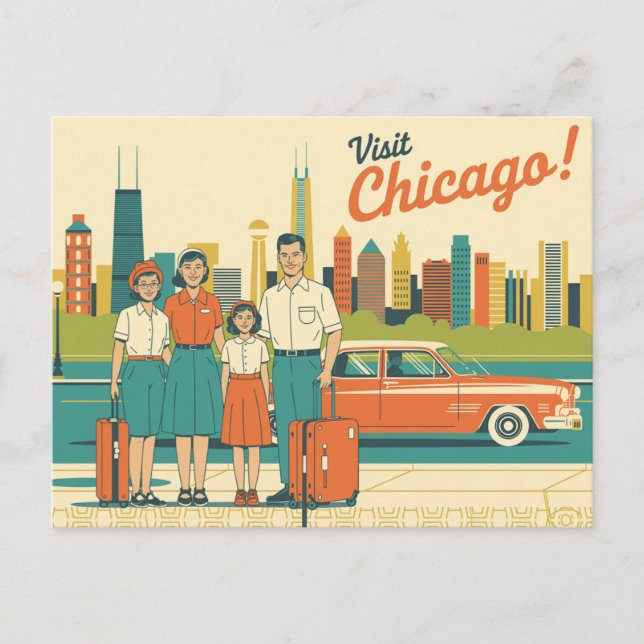 Carte Postale Chicago vintage (Devant)
