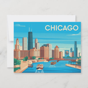 Carte Postale Chicago vintage