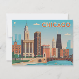 Carte Postale Chicago vintage