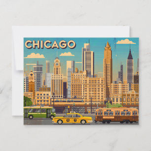 Carte Postale Chicago vintage
