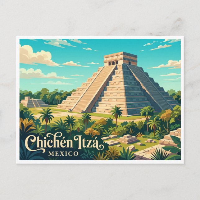 Carte Postale Chichén Itzá Valladolid Mexique (Devant)