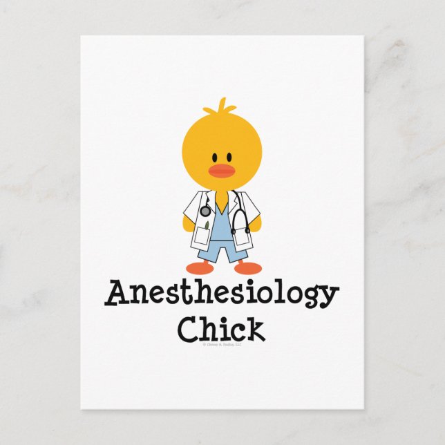Carte postale Chick Anesthésiologie (Devant)
