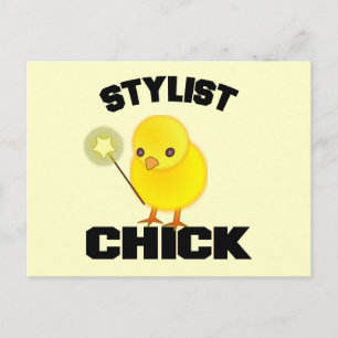 Carte Postale Chick coiffeur drôle