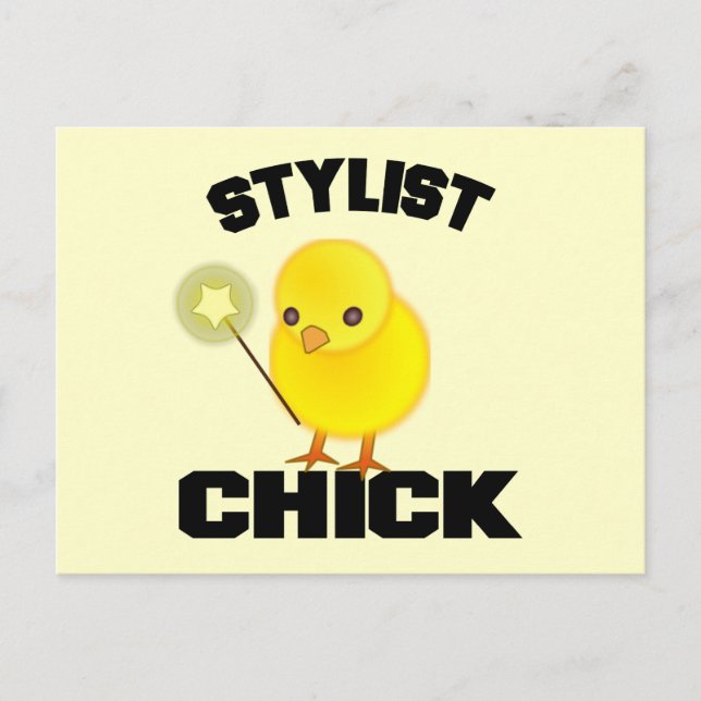 Carte Postale Chick coiffeur drôle (Devant)