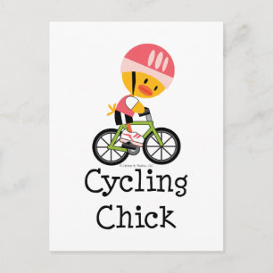 Carte postale Chick Cycling