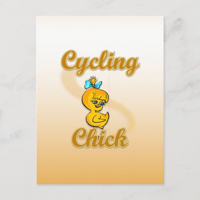 Carte Postale Chick cycliste (Devant)