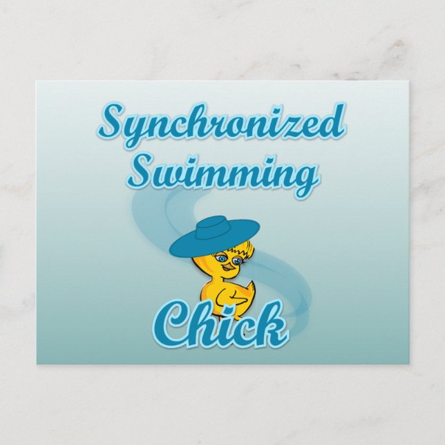 Carte Postale Chick de natation synchronisée #3 (Devant)