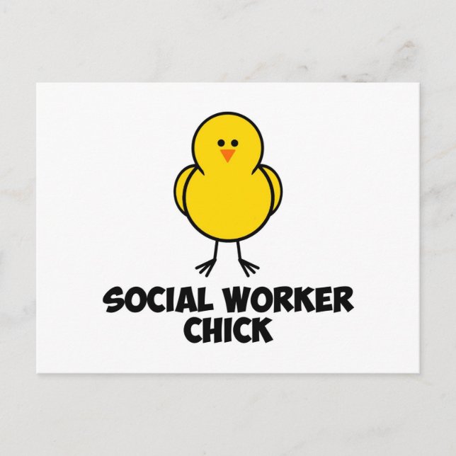 Carte Postale Chick de travailleur social (Devant)