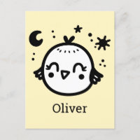 Chick gai - Kawaii Bird Line Art"