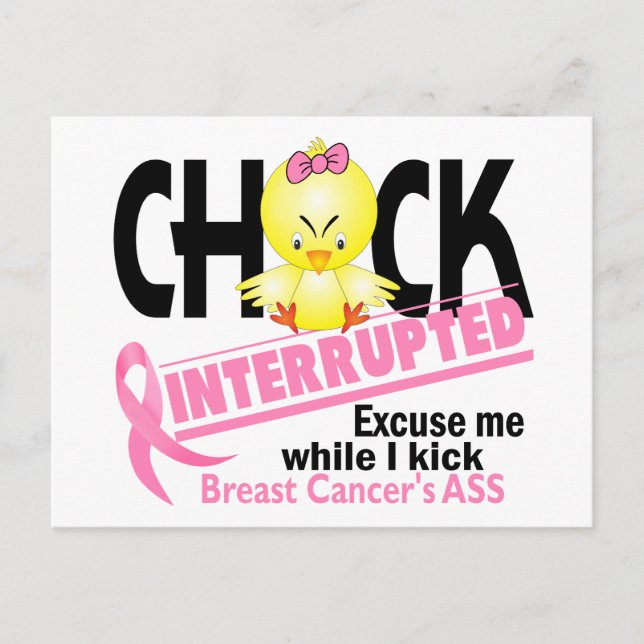 Carte Postale Chick Interrompu 2 Cancer du sein (Devant)