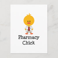 Carte postale Chick pour la pharmacie