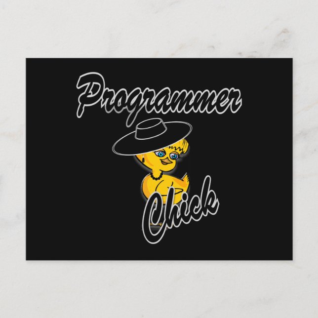 Carte Postale Chick programmeur #4 (Devant)